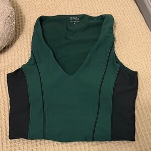 YPB Abercrombie Green and Black Sleeveless Workout top